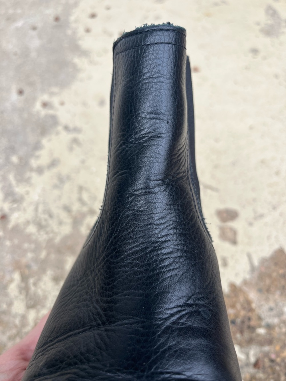 EUC Caslon Black Leather Chelsea Lug Sole Boot with Brown Welt - Picture 9 of 14